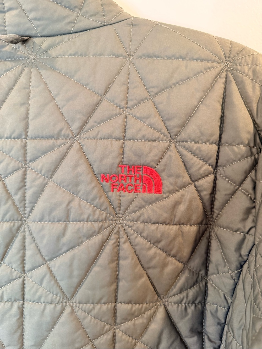 The North Face Womens Quilted Jacket Green Orange Full Zip Lightweight Size XL - Picture 6 of 7